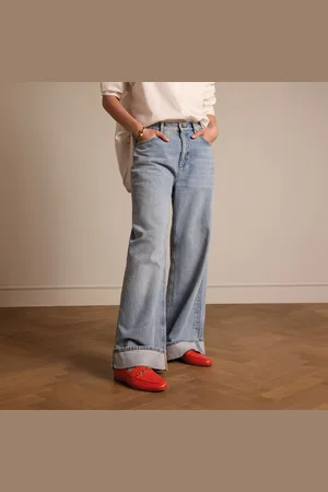 Manfield Dames - Rode leren loafers