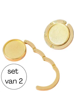 Merkloos Tashanger Tafel - Set van 2 - veilig en hygiënisch - tassenhaak - uitvouwbaar - tashanger bureau, restaurant, terras, bar, met anti-slip pad