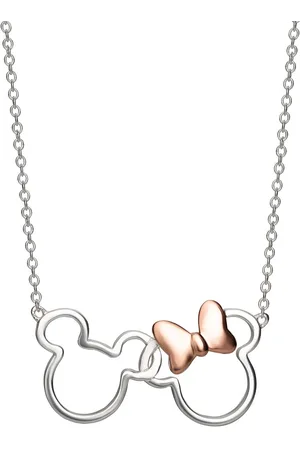 Gresham Disney - Minnie And Mickey Silver & Rose Gold Plated Necklace