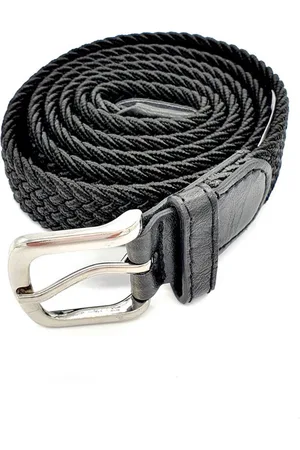 Merkloos Smal Dame Elastiek Riem - Elastische Stretch Riem . Gevlochten