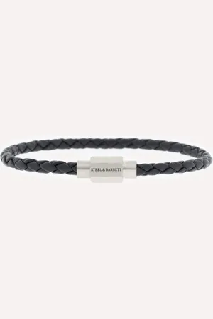 Steel & Barnett Luke Landon Leren Armband - Heren - - 18.5 cm