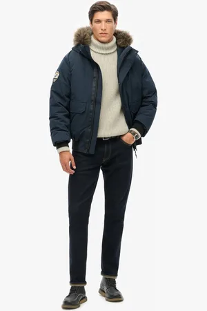 Superdry Everest bomberjack met imitatiebont - Heren - Gewatteerde jassen