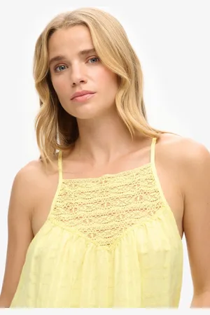 Superdry Lace Beach Mouwloos T-shirt S Vrouw
