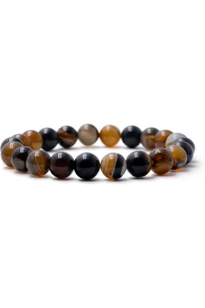 Bixorp Gems Koffie Botswana Agaat Edelstenen Armband 8mm - Edelsteen Kralenarmband - Spiritueel Cadeau - 18cm