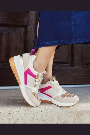 Buonarotti Dames Sneaker - Beige - Imitatieleer