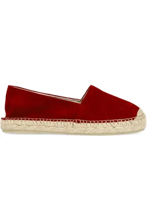 Manfield Dames - Bordeaux rode suède espadrilles