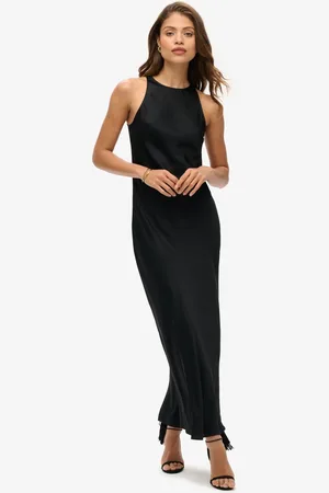 Superdry Satijnen Racer midi-jurk - Dames - Jurken