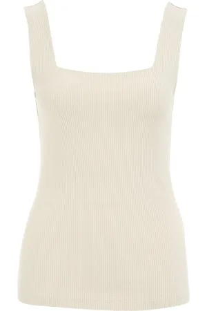 WE Fashion Dames singlet van ribstof