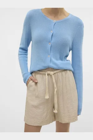 VERO MODA VMHEAVEN HW BELT SHORTS WVN GA - Dames - Bermuda shorts