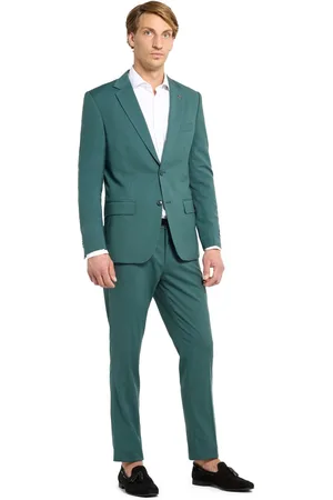 OppoSuits Daily Posy Green - Causal Heren Pak - Kostuum - Inclusief Blazer en Pantalon