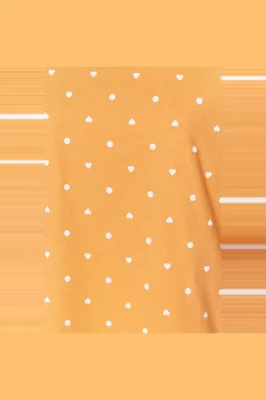 Trendyol Oranje 100% Katoenen Gebreide Pyjamaset Met Stippen En Hartjes Thmss21Pt1485