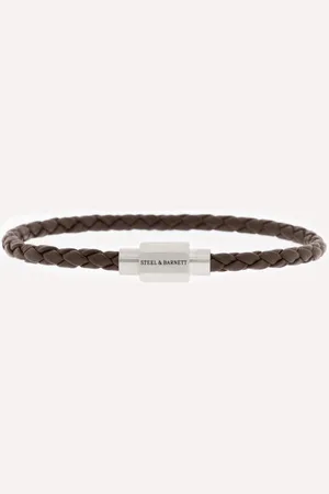 Steel & Barnett Luke Landon Leren Armband - Heren - - 22.5 cm