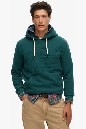 Superdry Hoodie met reliëfopdruk - Heren - Hoodies