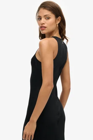 Superdry Satijnen Racer midi-jurk - Dames - Jurken