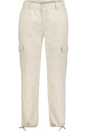 Red Button Broek Conny Cargo Cotton Linen Srb4167 278 Pearl Dames