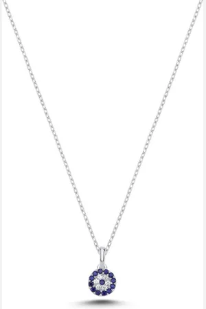 Zilver Zirkonia Oog Hanger Ketting | 925 Sterling | Nazar Boncuğu Bescherming | Boze Oog Betekenis