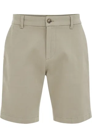 WE Fashion Heren regular fit chinoshort met structuur