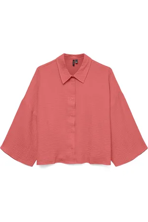 VERO MODA VMNATALI CROP SHIRT WVN GA NOOS - Dames - Blouses