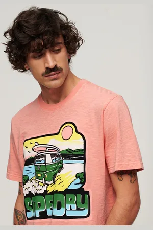 Superdry Neon Travel Graphic Loose T-shirt Met Korte Mouwen Oranje L Man