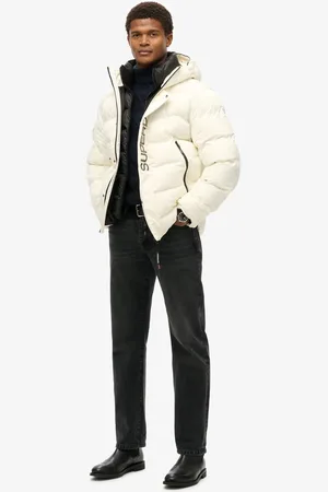 Superdry City-pufferjas met print en capuchon - Heren - Gewatteerde jassen