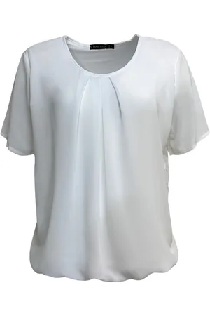 Merkloos Pink Lady dames blouse - BG101 - uni - KM - ronde hals - maat XL