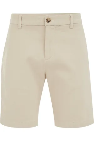 WE Fashion Heren regular fit chinoshort met structuur