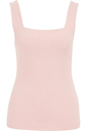 WE Fashion Dames singlet van ribstof