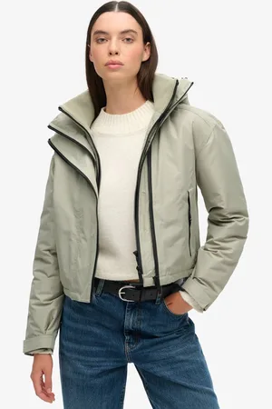 Superdry Windbreaker jas met capuchon en borduursel - Dames