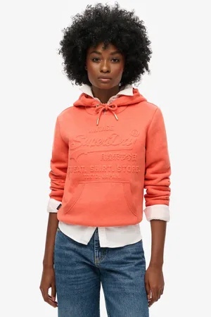 Superdry Hoodie met vintage reliëflogo en print - Dames - Hoodies