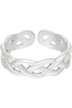 Yehwang Ring gevlochten - kleur - Stainless Steel