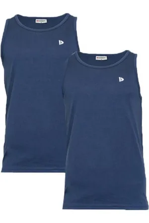 Donnay 2-Pack - Muscle shirt (James) - Tanktop - Heren - Navy (010) - maat XXL