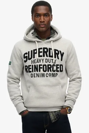 Superdry Hoodie met geborduurde letters - Heren - Hoodies
