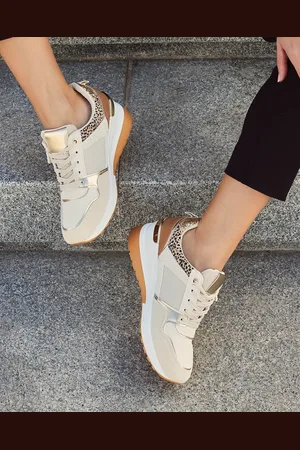 Buonarotti Dames Sneaker - Beige - Imitatieleer