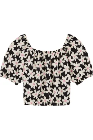 WE Fashion Meisjes crop top met dessin