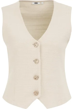 WE Fashion Dames gilet met structuur