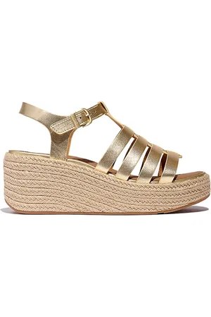 FitFlop Platfforms Espadr. Leather Fisherman Wedge Sandals