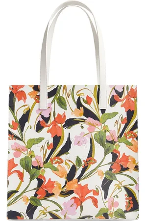Ted Baker Shopper Flowela Floral Printed Icon Bag Crème Kleurrijke