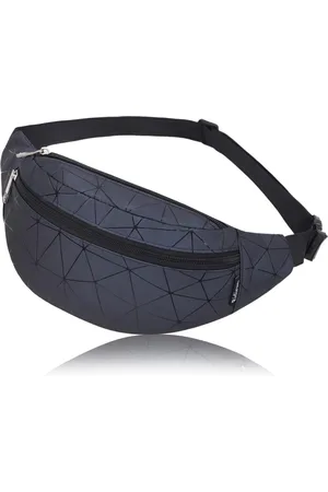 Merkloos Dames Glanzende Fanny Pack - Waterdichte Heuptas voor Wandelen, Reizen en Sport