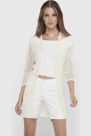 JDY Jacqueline de Yong Vest kofi 3/4 Kimono Knt Noos 15200527 Eggnog Dames