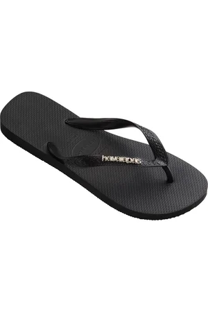 Havaianas Top Logo Metallic - Zwarte Teenslippers - 39 - 40