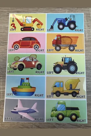Merkloos Schoenstickers / Linker en rechter schoen / Linkervoet en rechtervoet / Kinderschoen sticker / 10 paar