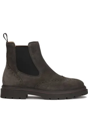 Kazar Suede brown Chelsea boots with ornamentation