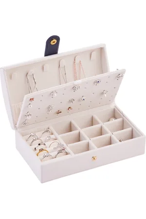 Merkloos Sieradendoos, ketting, oorbellen, ring, opbergorganizer, leren sieradendoos voor meisjes en vrouwen