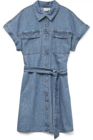 VERO MODA VMNOTUS SS SHORT DENIM DRESS YO371 - Dames - Jurken
