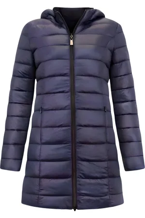 Gentile Bellini Lange Puffer Jas Dames met Capuchon - Slim Fit