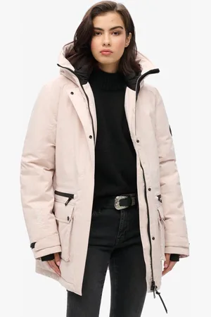 Superdry Jas City Padded Parka Jacket W5011732a Off Grey Dames