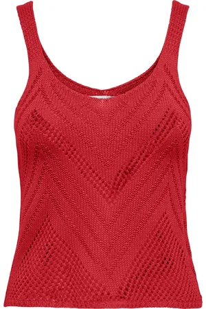 JDY Jacqueline de Yong Top sun Tank Top Knt Noos 15226348 Mars Red Dames