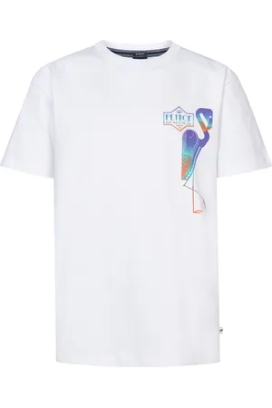Petrol Industries Jongens Backprint T-shirt Palmbreeze - Wit
