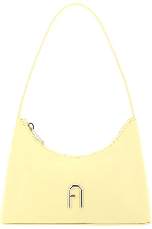 Furla Leren Schoudertas Avondtas Diamante Mini Shoulder Bag Lichtgeel