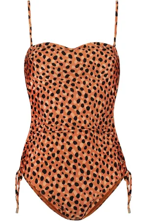 Beachlife Leopard Spots trend badpak - Bruin/Oranje - Dierenprint